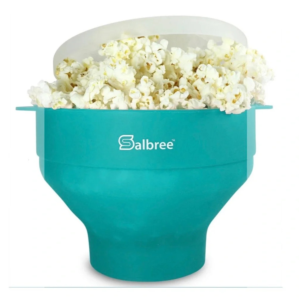 SALBREE MICROWAVE POPCORN POPPER kernel kitchen space saver silicone collapsible